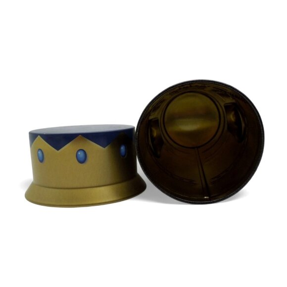 Silver Crane NUTCRACKER Soldier Blue Metal Canister 90s Holiday Decor Vintage - Picture 10 of 12